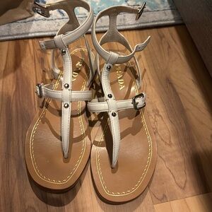 Beautiful White Prada Sandals